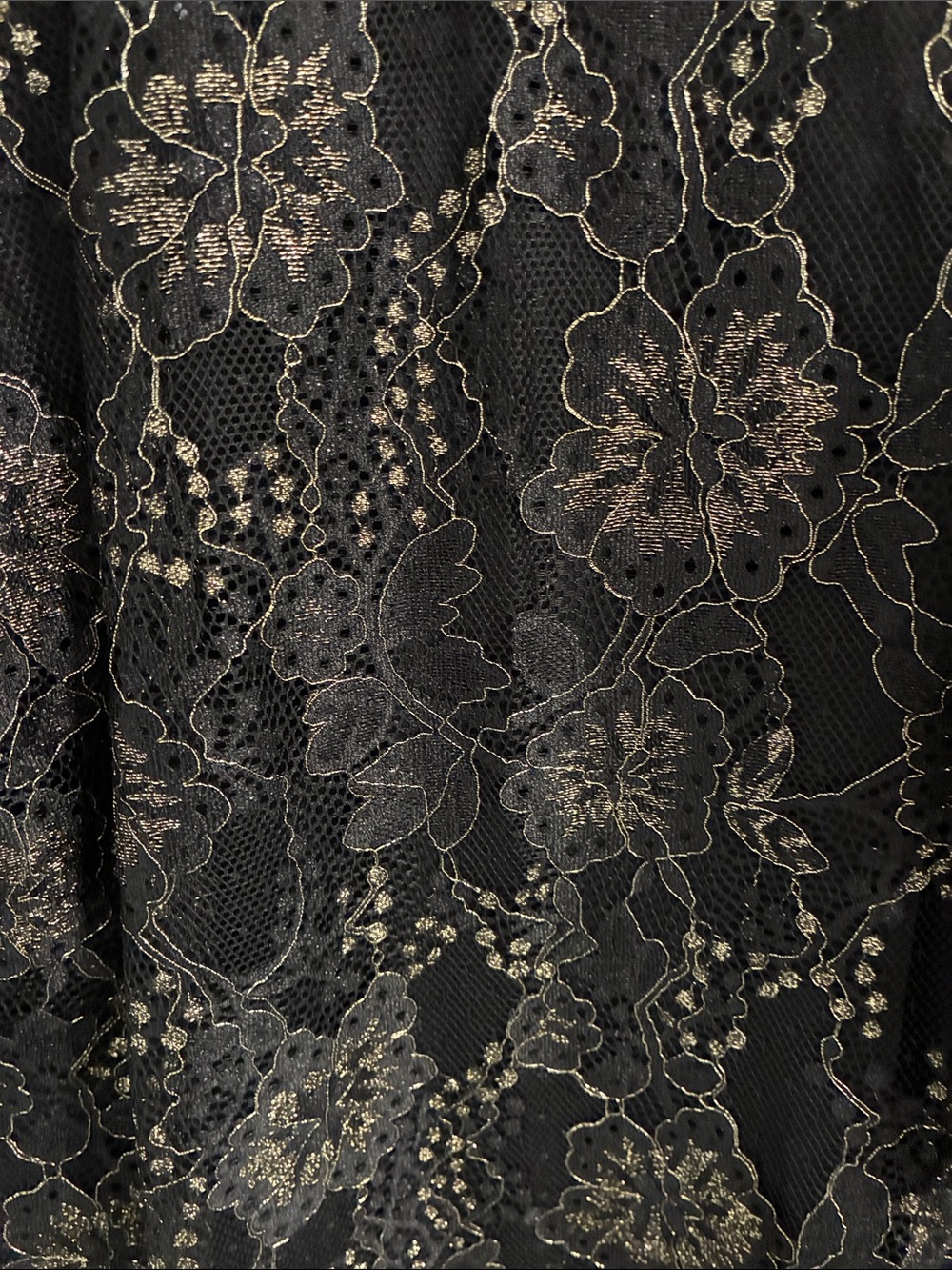 Charles Henry Black & Gold Lace Mock‑Neck Mini Dress - Picture 3 of 5
